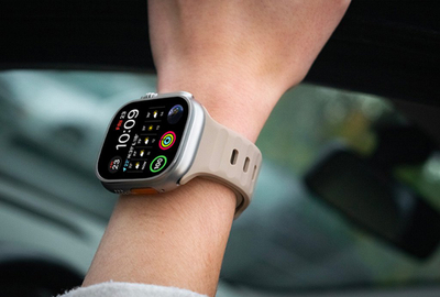Rrip dore Mobile Origin Strap për Apple Watch, silikon, 42–49mm, gri e çelët