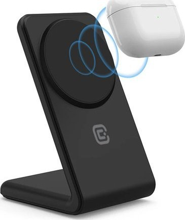 Karikues wireless Crong 2 në 1 me MagSafe për iPhone dhe AirPods, USB C