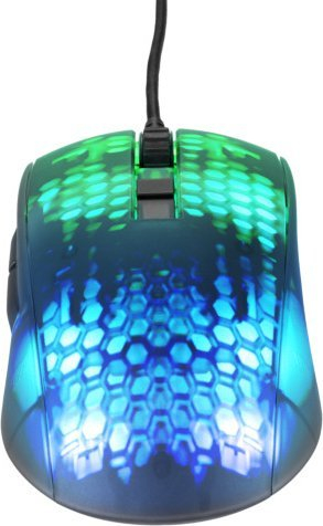 Гејминг глушец Deltaco Gaming DM310, 6200 DPI, 6 копчиња, црн проѕирен