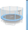 Shtyllë e sipërme për trampolinë Neo-Sport, për rrjetë të jashtme 8-15 ft, blu