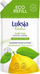 Sapun i lëngshëm duarsh Luksja Kitchen Lemon Basil, për kuzhinë, eco refill 400ml, i verdhë
