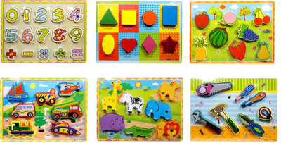 Puzzle druri Swede Jigsaw MIX, edukativ, për kalamaj, shumëngjyrësh