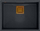Lavaman kuzhine Quadron DAVID 50 GraniteQ, nën banak, black diamond me elemente bakri
