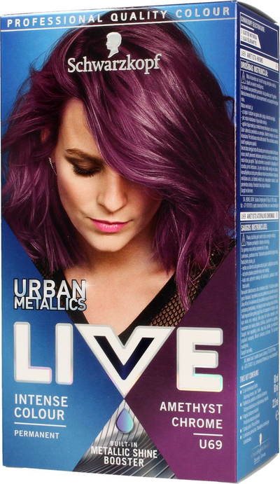 Live Urban Metallics Трајна Боја за Коса, U69 Amethyst Chrome