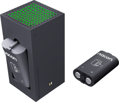Stacion karikimi Nacon për Xbox, 2 kontrollorë, bateri 1400mAh, i zi