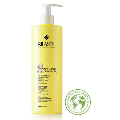 Emulsion pastrues për flokë dhe trup Rilastil Dermastil Pediatric, 400 ml