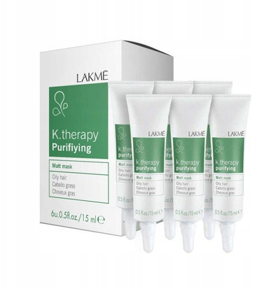 Maskë fytyre Lakme K.Therapy Purifying Matt Mask, për lëkurë me yndyrë, 6 copë
