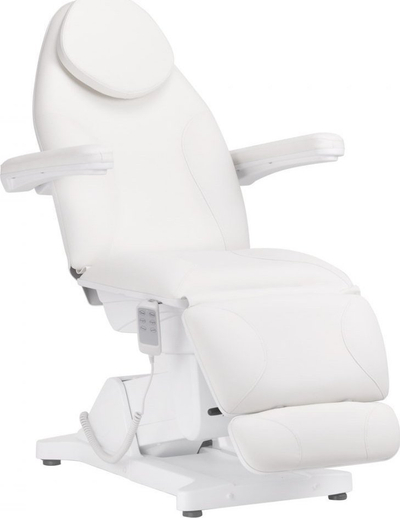 Karrige elektrike kozmetike Sillon Basic 3 Actuators, 3 motorë, me pult dore, e bardhë