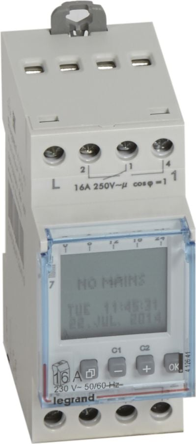 Programues javor digjital Legrand 412641, 2 kanale, 2 module, gri