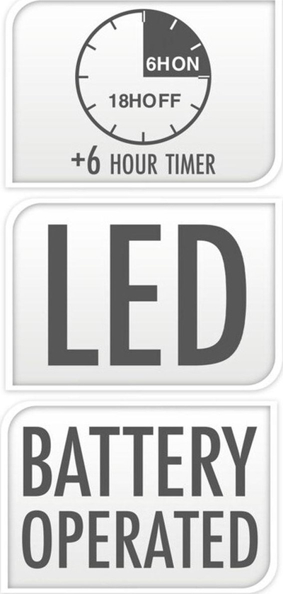 Top dekorativ LED Spider Light, 15 cm, me timer, i bardhë