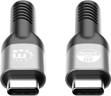 Kabllo USB C Manhattan, 1m, 240W, 40 Gbps, e zezë