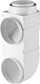 Sistem ventilimi hibrid Awenta Awentis AW1A, kanal Ø125mm, plastikë, i bardhë