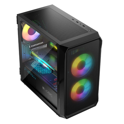 Kutia PC Logic Concept Portos Mini ARGB, MINI ATX, xham i temperuar, e zezë