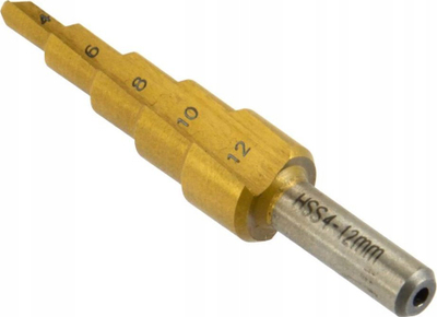 Freze graduale GEKO G38504, 4-12mm, HSS titani, ari