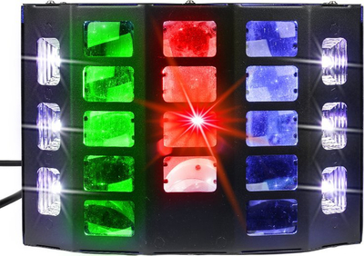 Pajisje drite LED Derby Effect RGBW UV, efekte DJ, e zezë