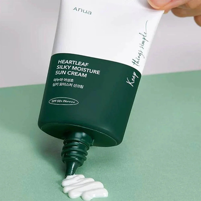 Krem për mbrojtje ndaj diellit Anua Heartleaf Silky Moisture, SPF 50+ PA++++, 50 ml