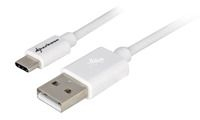 Kabllo USB Sharkoon USB C në USB A, 2m, e bardhë