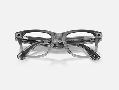 Syze të mençura Ray-Ban Meta Wayfarer Gen 2, 53 mm, lente Transitions, gri transparente