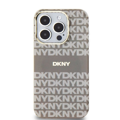 Kapak telefoni DKNY DKHMP15XHRHSEE, iPhone 15 Pro Max 6.7", MagSafe, bezhë