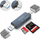 Lexues kartelash BOUNN YC360, USB 3.0 dhe Type C, SD dhe microSD, gri