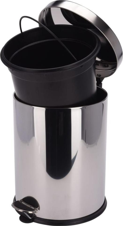 Kosh mbeturinash Excellent Houseware, 12L, metalik, inox