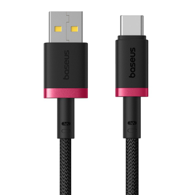 Kabllo USB në USB-C Baseus Dura, 60W, 1m, e zezë me të kuqe
