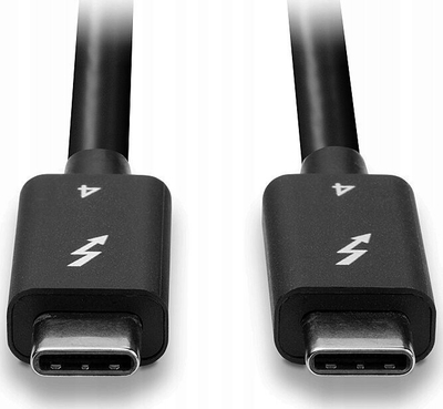 Kabllo Lindy Thunderbolt 4 USB C, 1m, 40 Gb/s, e zezë