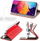 Mbulesë telefoni Smart Case Book për Motorola E22 E22i, me magnet, me xhep për karta, e kuqe
