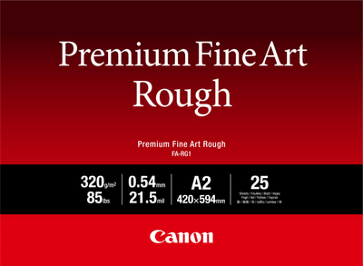 Letër fotografike Canon FA-RG1 Premium Fine Art Rough, A2, 25 fletë, e bardhë