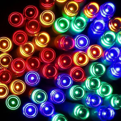 Drita pemë Vitit të Ri Springos 100 LED, me bateri, multikolor