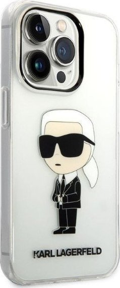 Kllëf telefoni Karl Lagerfeld KLHCP14XHNIKTCT, për iPhone 14 Pro Max, hardcase transparent, me dizajn ikonik