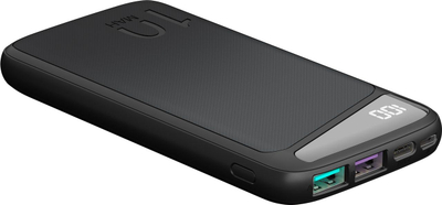 Powerbank Wentronic Goobay Slimline 53935, 10000mAh, për me vete, e zezë