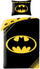 Set shtrati Batman Kids, 140x200 cm, 100% pambuk, i zi me të verdhë