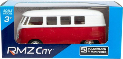 Maket metalik RMZ Volkswagen T1 Transporter, shkallë 1:32, i kuq me të bardhë