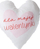 Jastëk dekorativ Pillow For My Valentine, formë zemre, i bardhë rozë