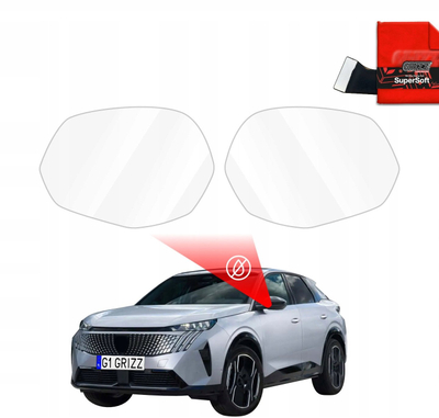 Folie pasqyre GrizzGlass ZeroDrop për Peugeot 3008 2025, kundra shiut, transparente