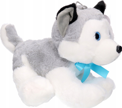 Lodër plushe Deef Husky Mascot, e madhe, gri me të bardhë