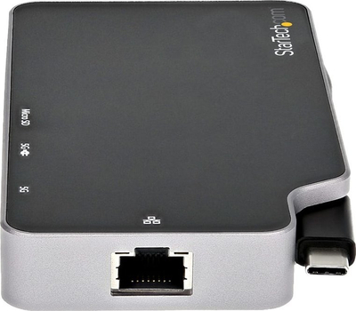 Adapter USB C StarTech.com, multiport, HDMI 4K, VGA, rrjet me kabëll, USB 10Gbps, gri