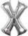 Balon shkronja "X" 81 cm argjend (MZAB0064)