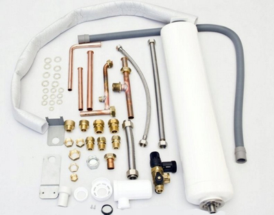 Set lidhës Ariston Connection Kit 3318334, për bojler dhe rezervuar, metalik