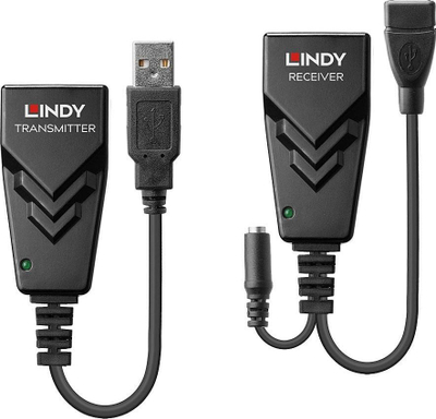 Adapter USB Lindy 42674, USB në USB dhe 3.5mm jack, i zi