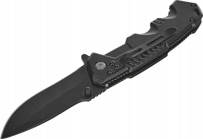 Thikë palosëse taktike GEKO Survival, 200 mm, çelik inox 420, e zezë