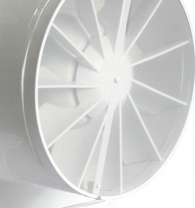 Ventilator banjoje S&amp;P Decor 100 CZ, 230V 50Hz, temperaturë ambienti 40°C, i bardhë