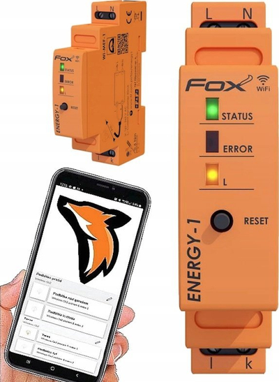 Monitor energjie F&amp;F WI-MEF-1-40, matje konsumi, për një fazë, i bardhë