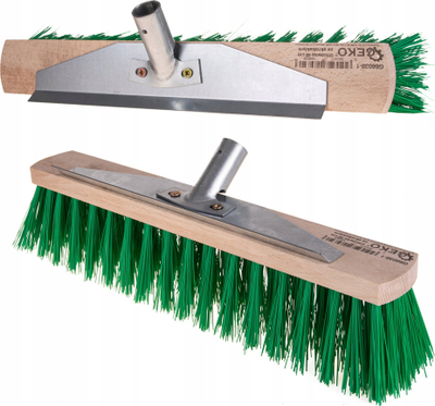 Kokë fshese Geko G65032, 40cm, fijë plastike për oborr, jeshile