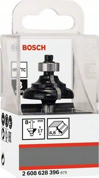 Freza profili Bosch 2608628396, gjatësi 57mm, bisht 8mm, metal