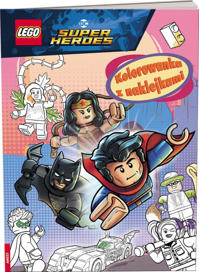 Libër ngjyrosjeje LEGO DC Super Heroes, me ngjitëse, për fëmijë