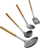 Set lugë kuzhine Lamart WOOD LT3900, 4 copë, të hirta