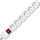 Shteker zgjatues Revoltec Power Strip Splitter, 6 shuko, çelës ON OFF, i bardhë