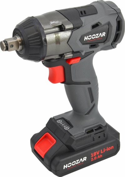 Çelës goditës me bateri Hoozar IW10BL, 1/2", 18V 2.0Ah, 350 Nm